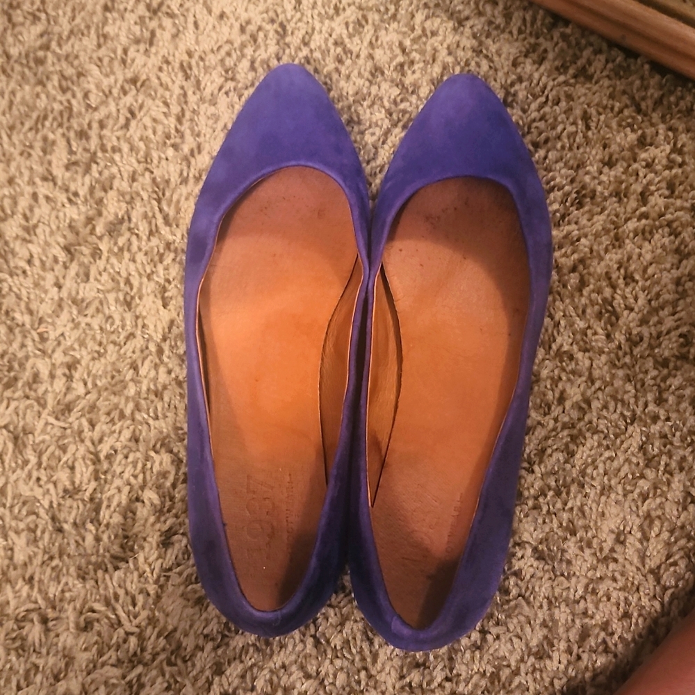 Purple flats.